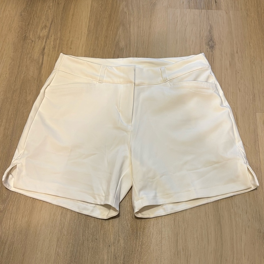 Brand New White Adidas Golf Shorts. Size 8